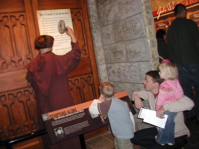 Martin Luther display at the Creation Museum.